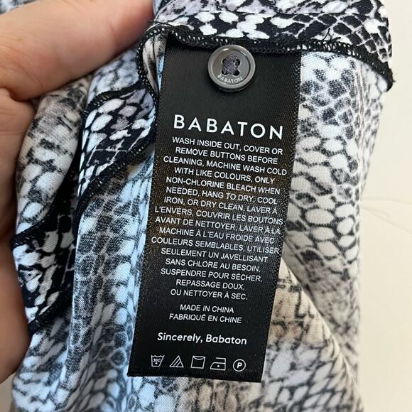 BABATON Hamptons Mini Dress Snakeskin open back size 6 Aritzia - Picture 7 of 8